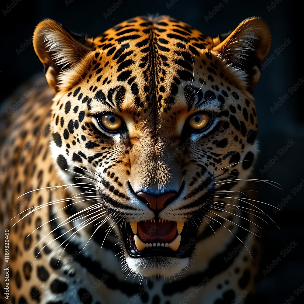 Obraz premium Majestic Leopard Close-Up