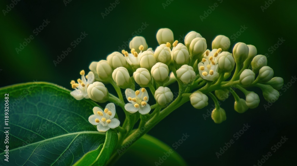 Fototapeta premium close-up of flower buds and leaves