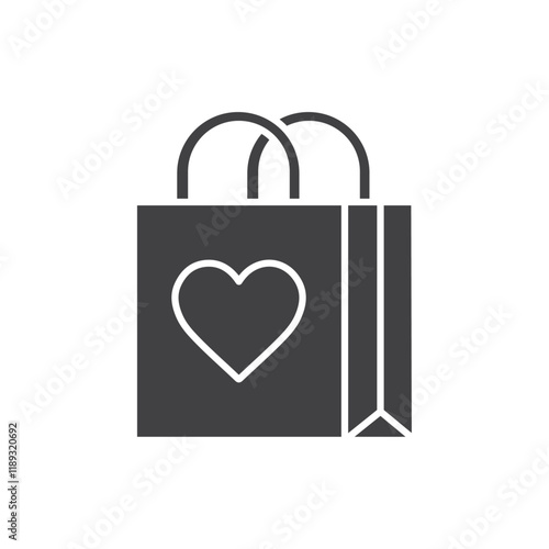 shopping bag icon Flat logo set collection
