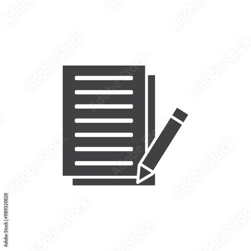 take note icon Flat logo set collection