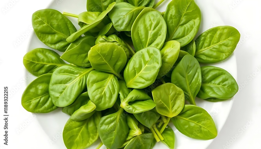 Fresh Spinach Leaves: A Vibrant, Green Still Life Fresh Spinach Leaves: A Vibrant, Green Still Life