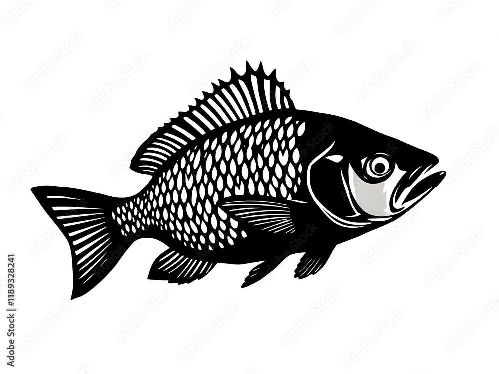 Fish silhouette vector style   
