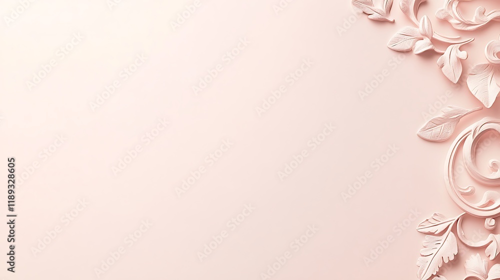 Naklejka premium Elegant Pink Floral Design Background Image