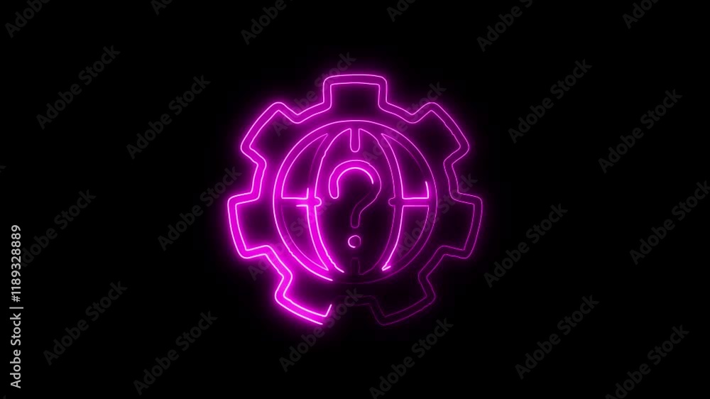 Glowing neon Global icon isolated on black background. HD Video motion graphic animation Glowing neon Global icon isolated on black background. HD Video motion graphic animation