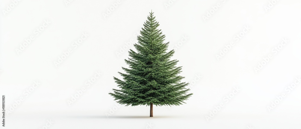 Obraz premium a christmas tree isolated on a white background