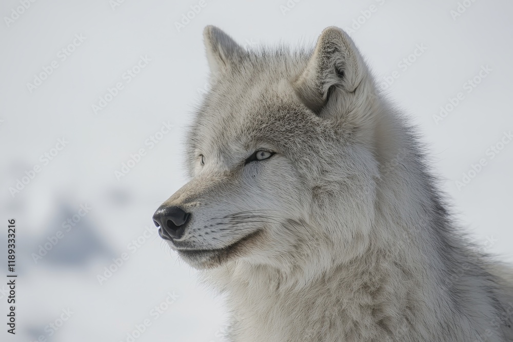 A pack of Arctic wolves on the hunt, their sleek gray coats blending seamlessly with the snowy backdrop. A pack of Arctic wolves on the hunt, their sleek gray coats blending seamlessly with the snowy backdrop.