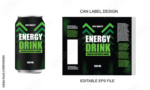 Energy Drink Can Label Design, Packaging Design , lemonade label design 