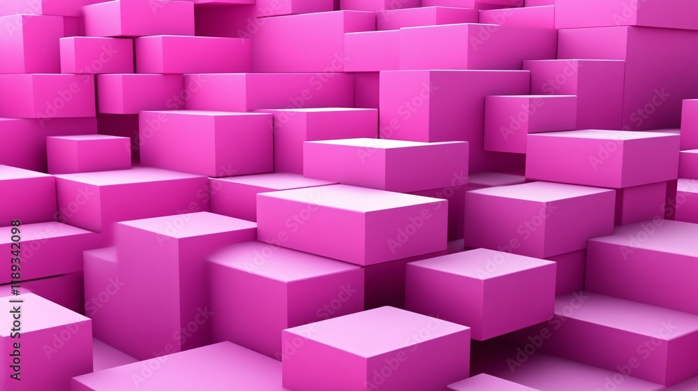 Abstract Pink 3D Cubes Geometric Background Abstract Pink 3D Cubes Geometric Background