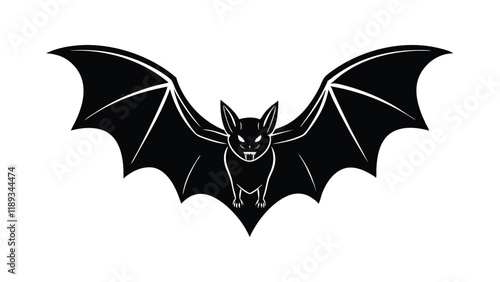 Vampire Bat with Spread Wings