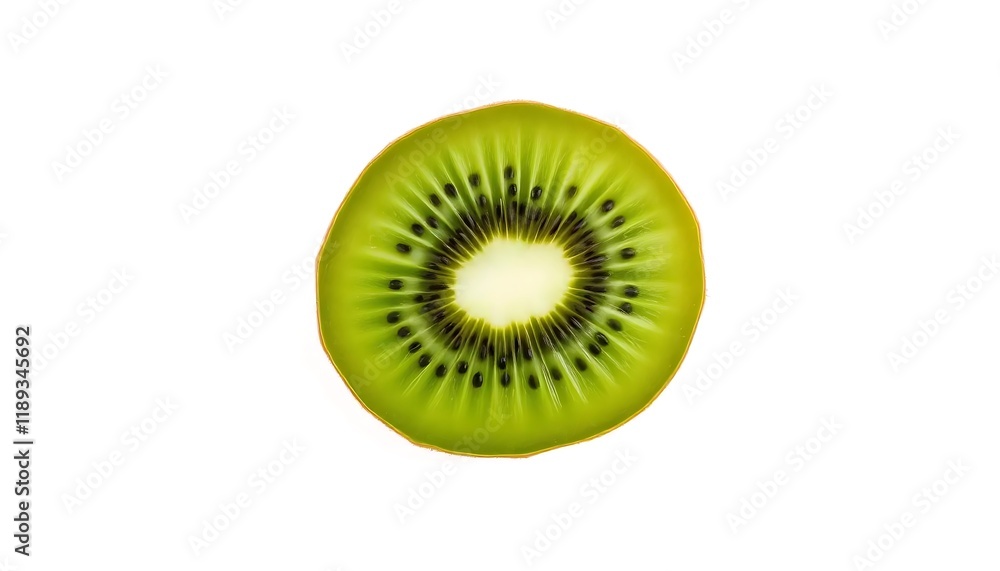 Juicy Kiwi Slice: A Vibrant, Close-Up Still Life Juicy Kiwi Slice: A Vibrant, Close-Up Still Life