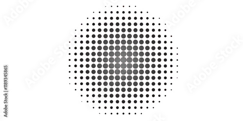 Basic Black white halftone. Monochrome dotted texture. Polka dot pattern template. Vector modern optical pop art texture for posters, sites, business cards, cover.  Backdrop with circles dots, rounds 