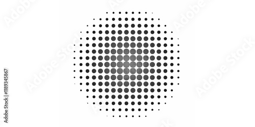 Basic Black white halftone. Monochrome dotted texture. Polka dot pattern template. Vector modern optical pop art texture for posters, sites, business cards, cover.  Backdrop with circles dots, rounds 