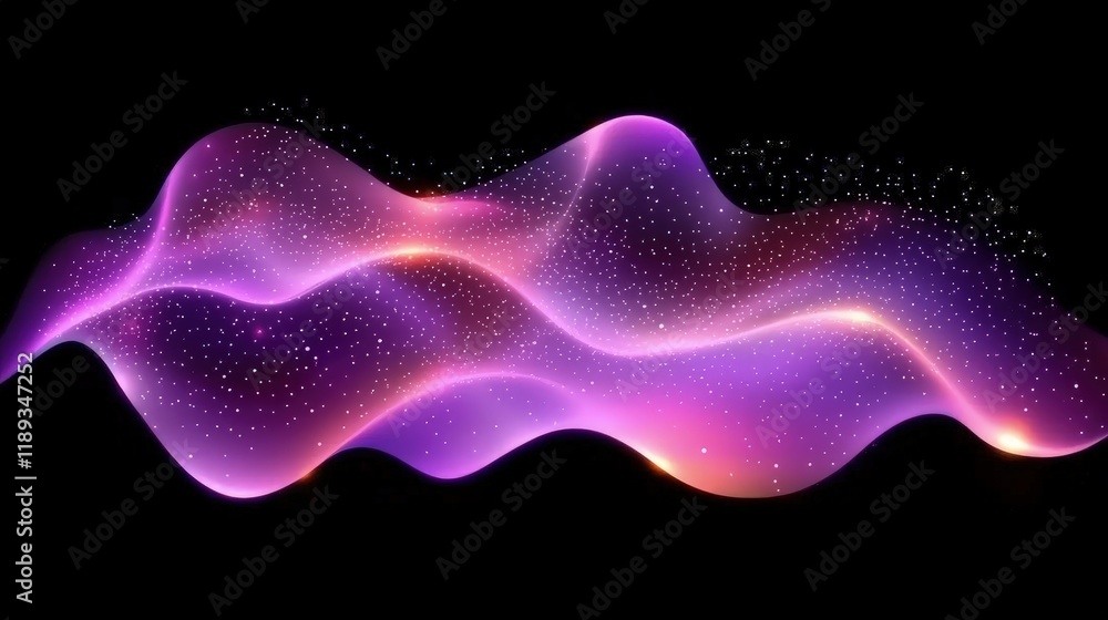 Fototapeta premium 3D glowing strands of neon lines intertwining, creating a mesmerizing spiral effect.