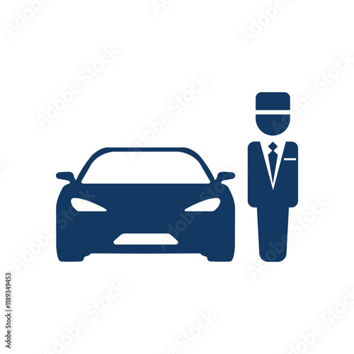 parking valet icon. Vector image isolated on white background