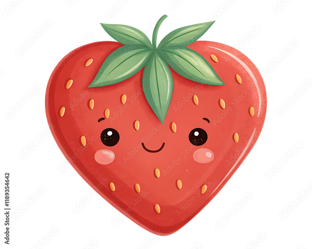 Obraz premium Hyper-realistic strawberry transparent background.png