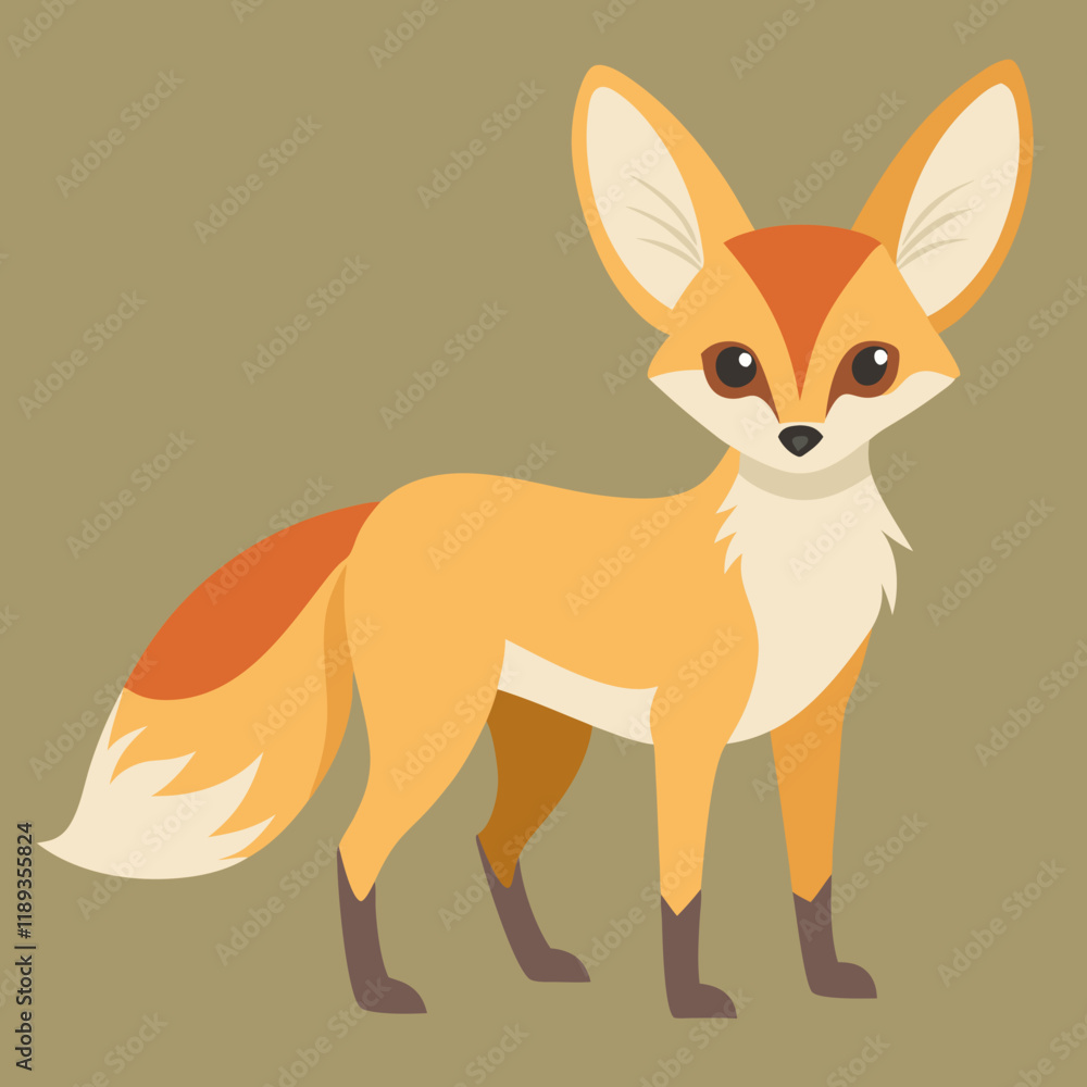 Obraz premium red fox cartoon