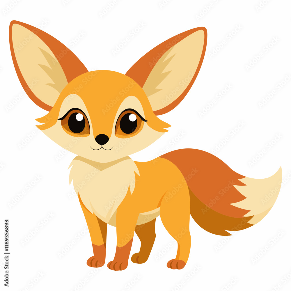Obraz premium fox cartoon isolated on white