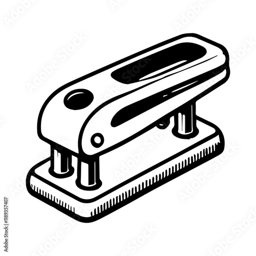 Simple Vector Icon of a Hole punches – Logo Design Illustration