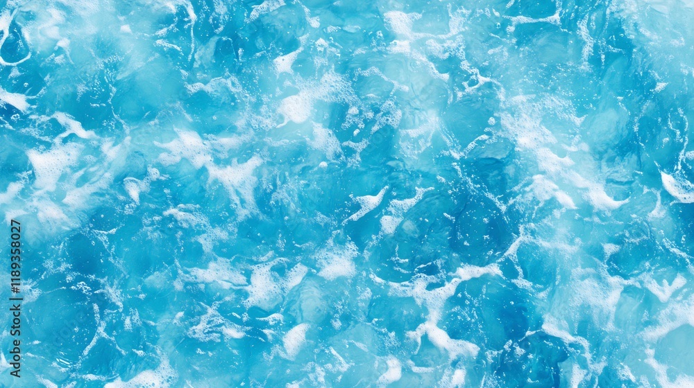Obraz premium Close-Up Photo: Vibrantly Sparkling Ocean Water Texture During Sunny Day. AI Generated