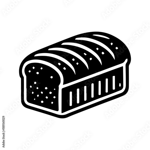 Simple Vector Icon of a rye bread – Logo Design Illustration