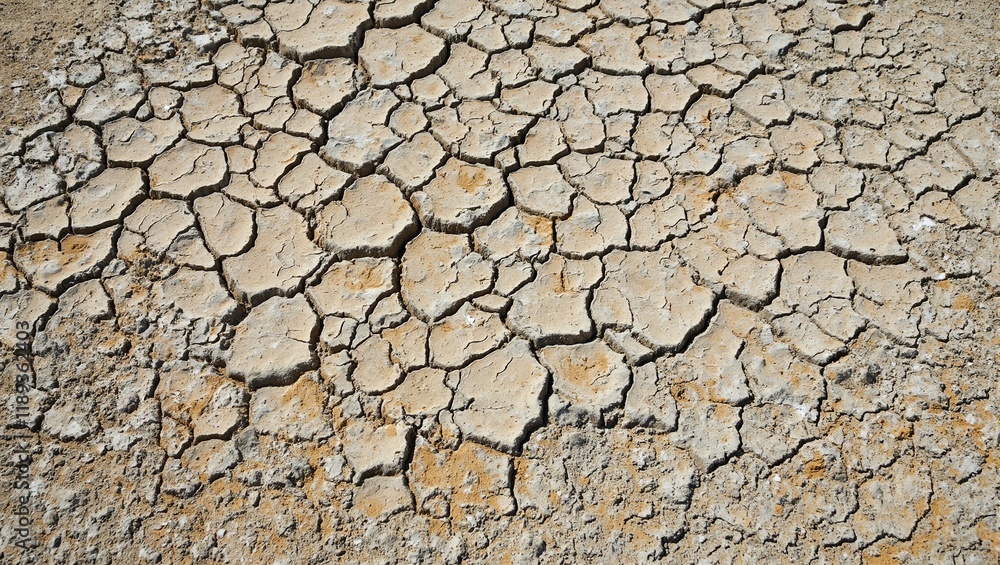 Abstract mosaic pattern of cracked mud in earth tones with sand accents Abstract mosaic pattern of cracked mud in earth tones with sand accents