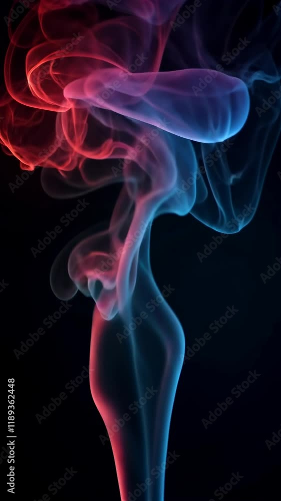 Abstract Red and Blue Smoke Art Abstract Red and Blue Smoke Art