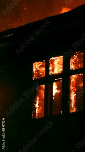 A forest fire destroys a house. The tragedy resulted from a fire in an apartment building.