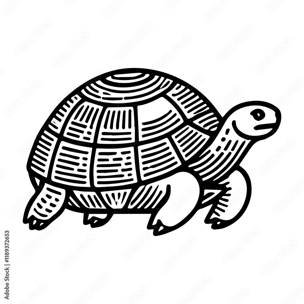 Simple Vector Icon of a The Danish Tortoise – Logo Design Illustration Simple Vector Icon of a The Danish Tortoise – Logo Design Illustration