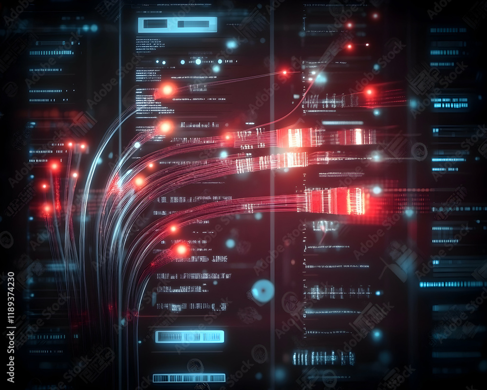 Abstract digital data streams flowing across a screen, illustrating network connections and information technology. Ideal for tech websites or presentations Abstract digital data streams flowing across a screen, illustrating network connections and information technology. Ideal for tech websites or presentations