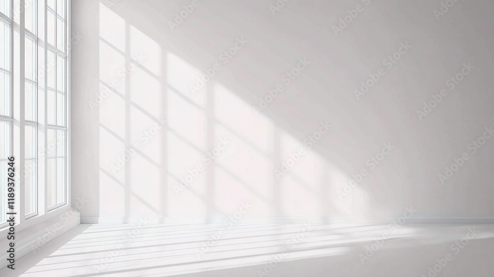 Bright and Clean White Office Space with Open Blank Walls Bright and Clean White Office Space with Open Blank Walls