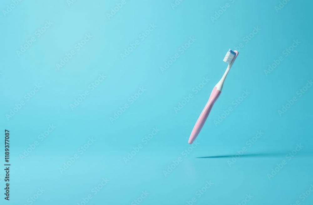 Flying toothbrushes on light blue background Flying toothbrushes on light blue background