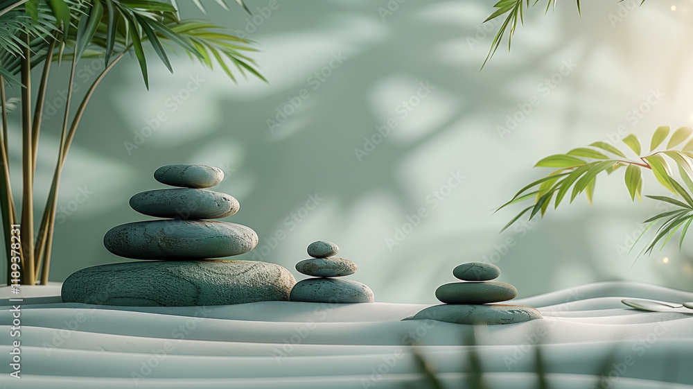 Zen Stones and Palm Shadows in Serenity
Zen Stones and Palm Shadows in Serenity