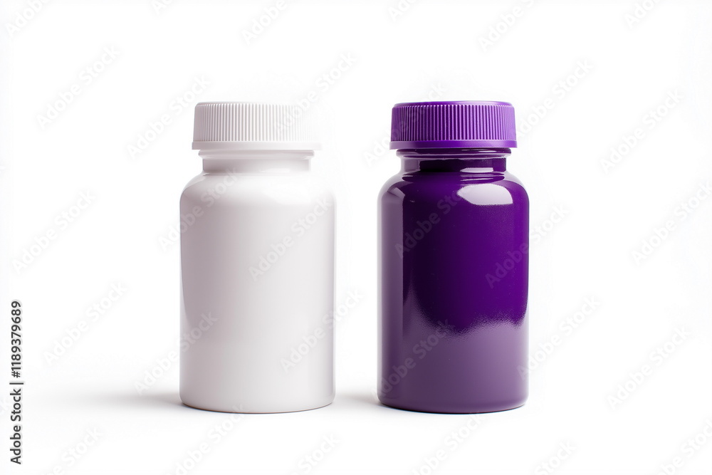 Pharmaceutical bottles studio setting product photography minimalist environment close-up view health concept Pharmaceutical bottles studio setting product photography minimalist environment close-up view health concept