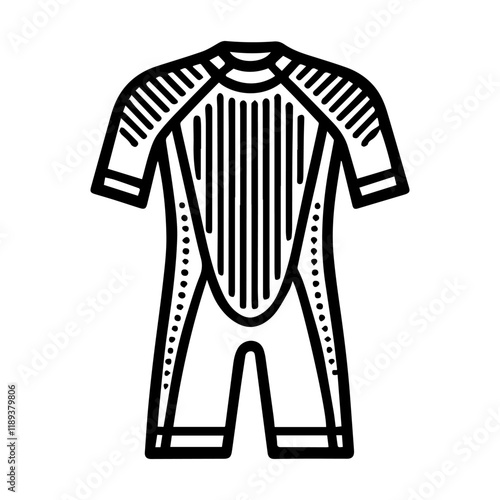 Simple Vector Icon of a Wetsuits – Logo Design Illustration