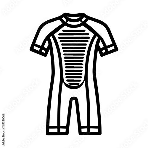 Simple Vector Icon of a Wetsuits – Logo Design Illustration