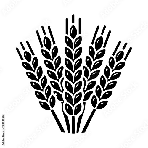 Simple Vector Icon of a Whole grains – Logo Design Illustration