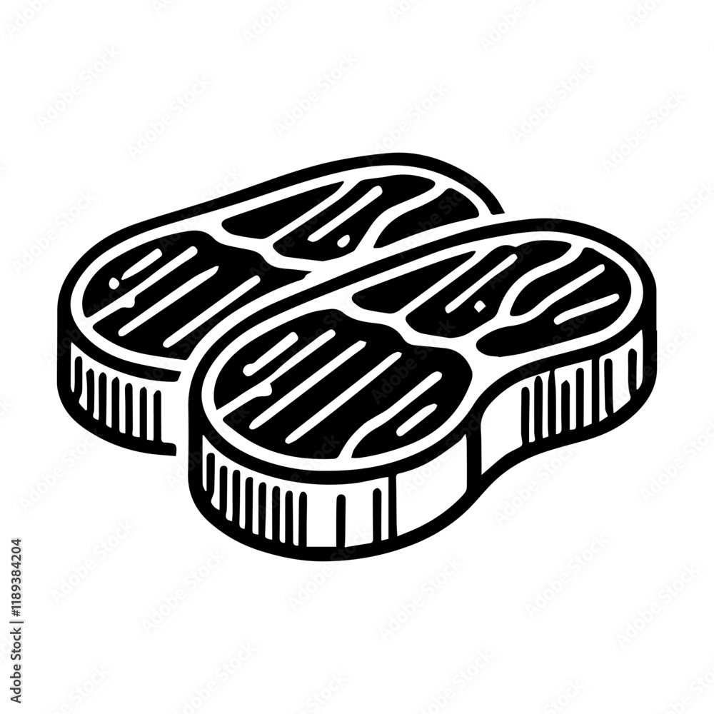 Fototapeta premium Simple Vector Icon of a Lean meat – Logo Design Illustration