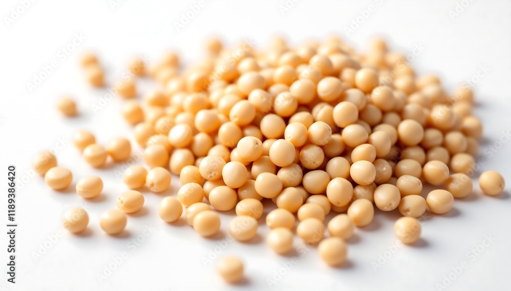 Close-up of Yellow Mustard Seeds on White Background - High-Quality Stock Photo Close-up of Yellow Mustard Seeds on White Background - High-Quality Stock Photo