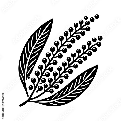 Simple Vector Icon of a quinoa – Logo Design Illustration