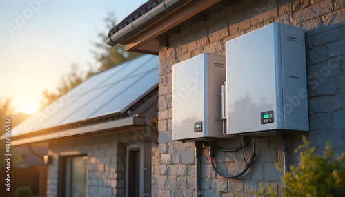 a sustainable energy solution with solar panels and battery storage systems. the benefits of integrating solar panels and battery storage in residential homes, environmental conservation
