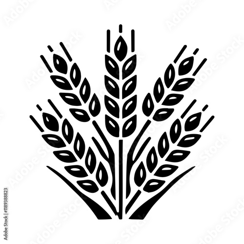 Simple Vector Icon of a Whole grains – Logo Design Illustration