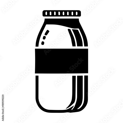 Simple Vector Icon of a local milk – Logo Design Illustration