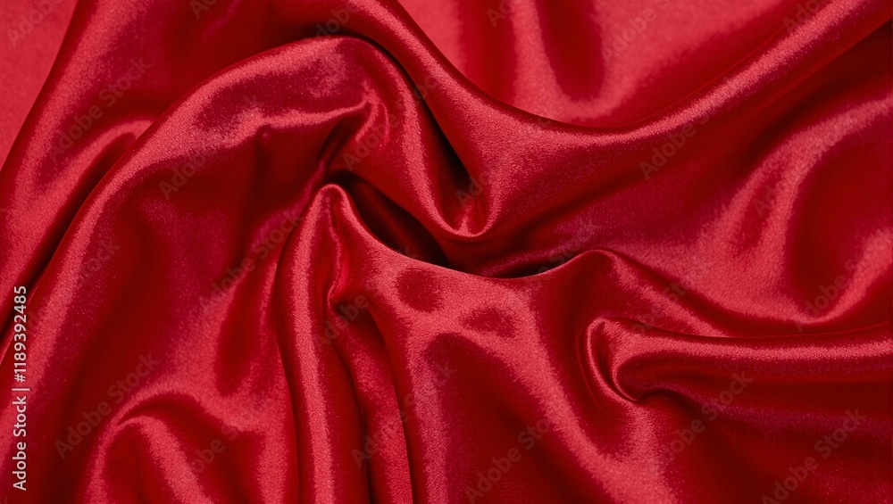 Elegant crimson silk fabric with gentle waves and captivating highlights for a luxurious feel Elegant crimson silk fabric with gentle waves and captivating highlights for a luxurious feel
