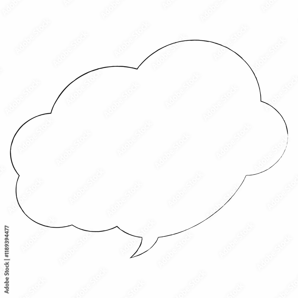 Speech bubble, round and simple Speech bubble, round and simple