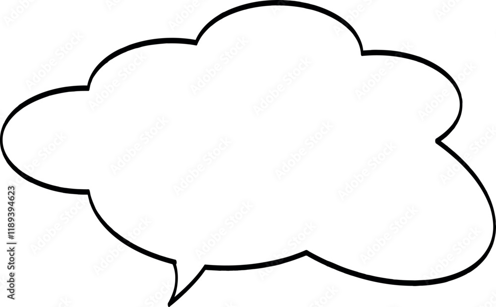 Speech bubble, round and simple Speech bubble, round and simple