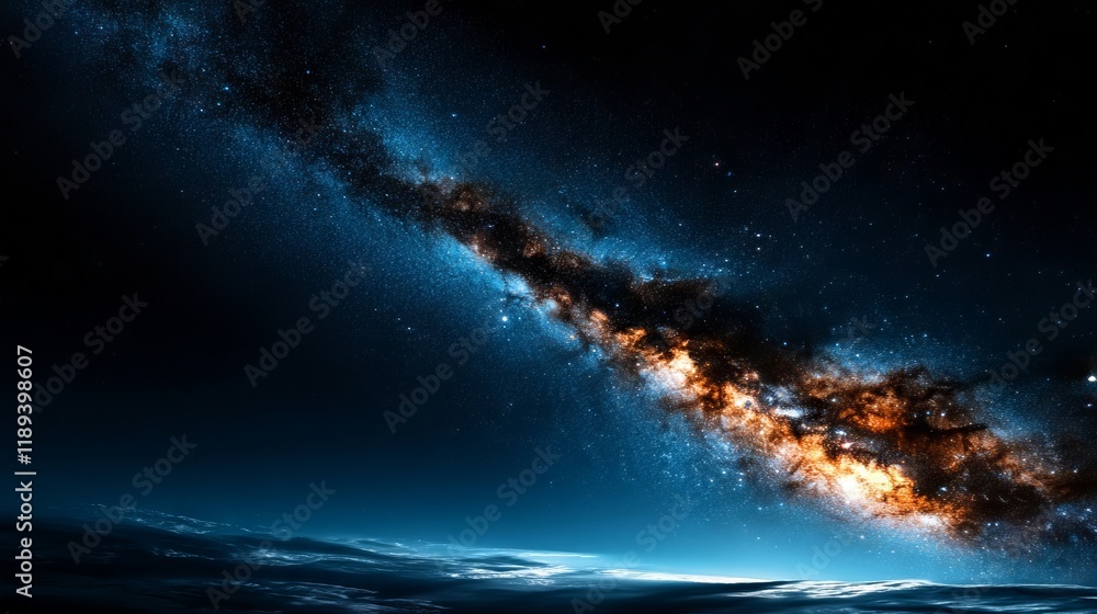 Fototapeta premium A view of the milky way from space with stars in the sky