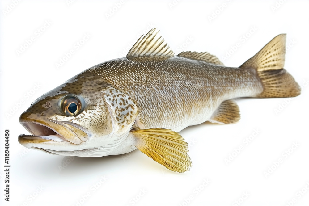 Trout fish isolated on a white background Trout fish isolated on a white background