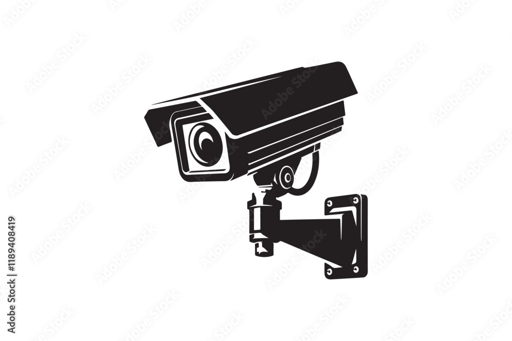 CCTV Security Surveillance Camera Icon Vector CCTV Security Surveillance Camera Icon Vector