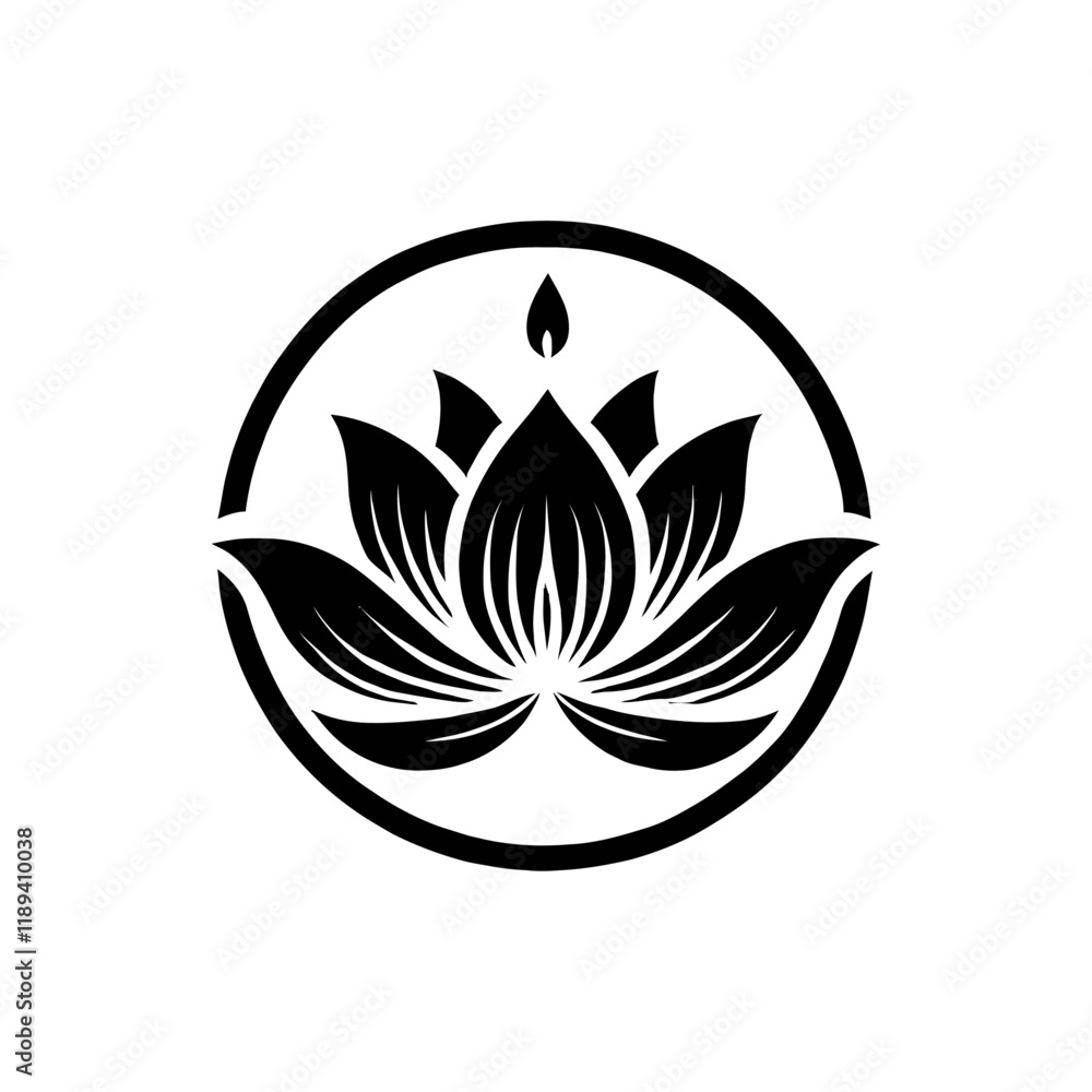 Fototapeta premium Lotus flower logo