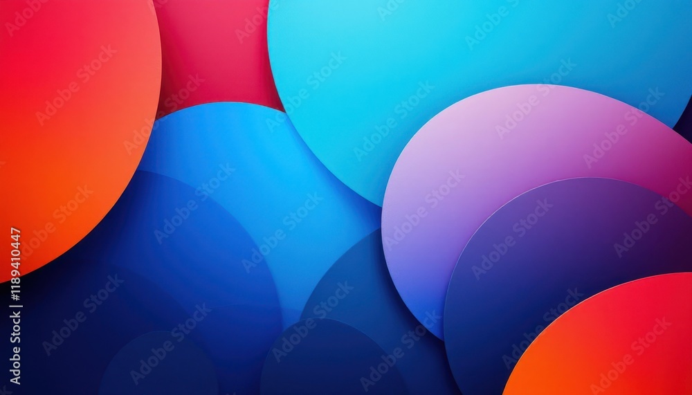 Vibrant overlapping circular abstract illustration with bold colors Vibrant overlapping circular abstract illustration with bold colors